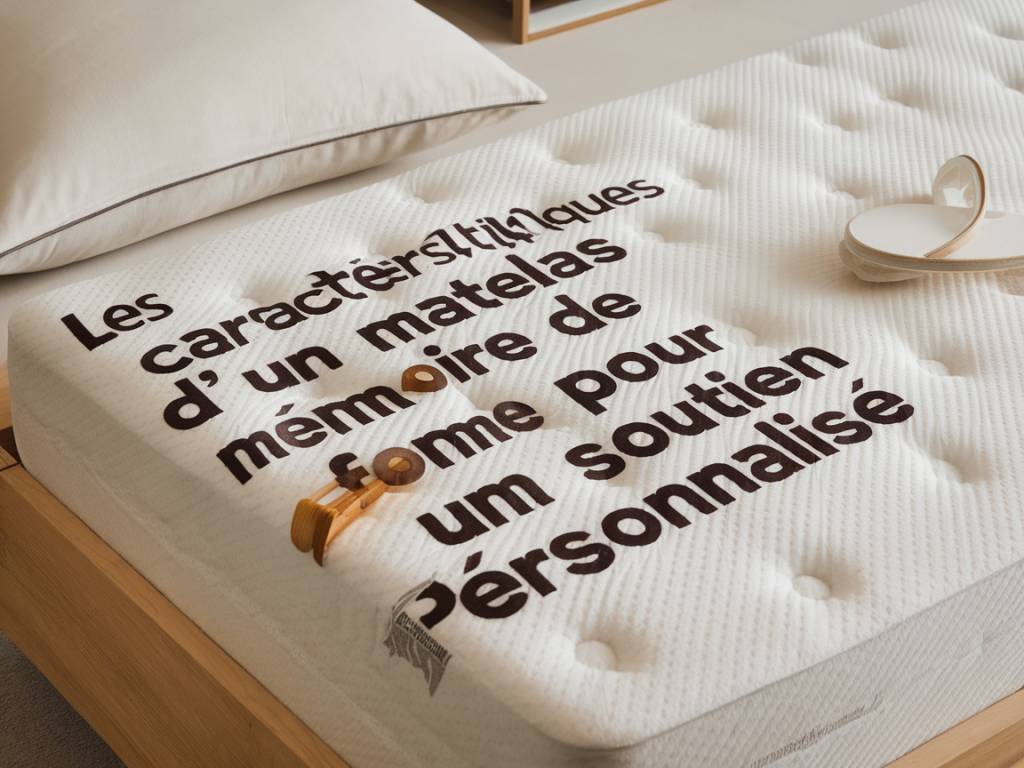 Les caractéristiques d'un matelas mémoire de forme pour un soutien personnalisé