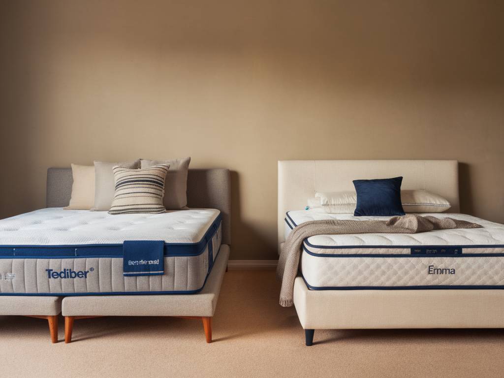 hello sommeil : comparatif matelas tediber ou emma – page optimisée seo